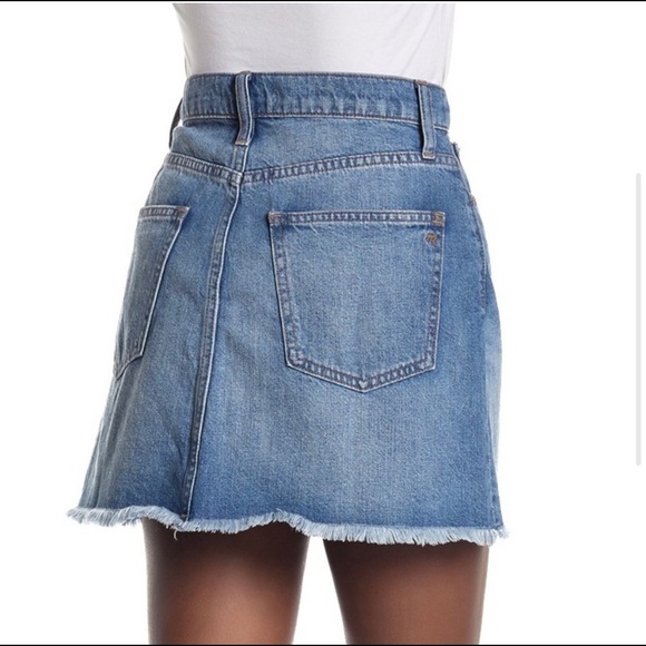 Madewell mccaren denim frayed hem mini skirt - Picture 2 of 2